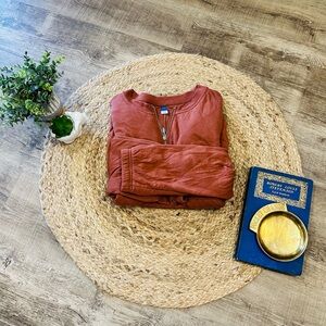 Old Navy Dark Pink Quilted Quarter Zip